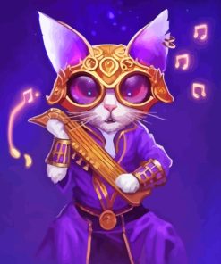 Musician Cat Painting By Number