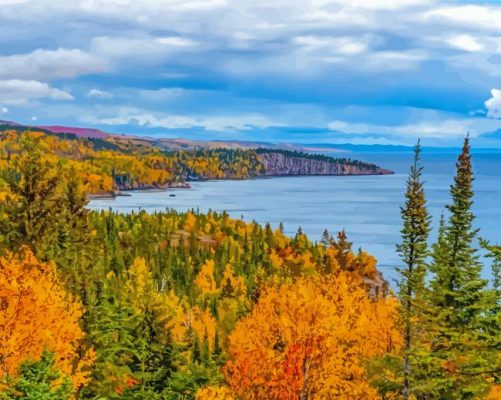 North Shore Minnesota Autumn Paint By Number