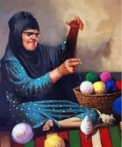 Old Arabic Grandma Painting By Number