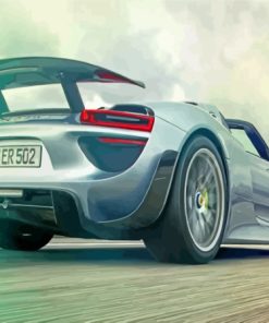 Porsche 918 Car Paint By Number