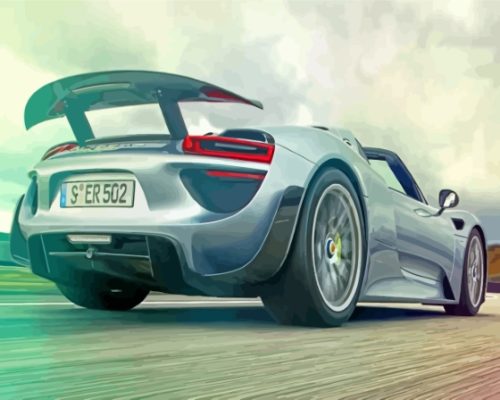 Porsche 918 Car Paint By Number