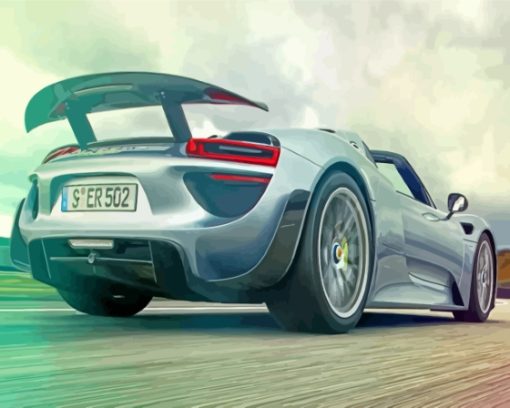 Porsche 918 Car Paint By Number