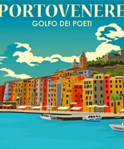 Porto Venere Italy Poster Paint By Number