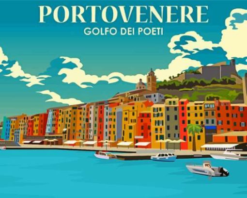 Porto Venere Italy Poster Paint By Number