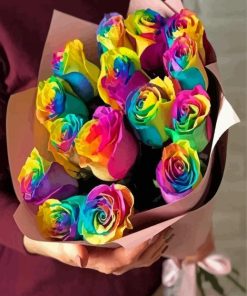 Rainbow Flowers Bouquet Paint By Numbers