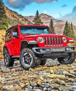 Red 2018 Jeep Wrangler Paint By Number