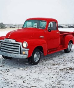 Red 54 GMC Truck Painting By Number