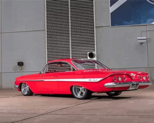 Red 61 Impala Car Paint By Number