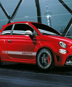 Red Fiat Abarth Paint By Number