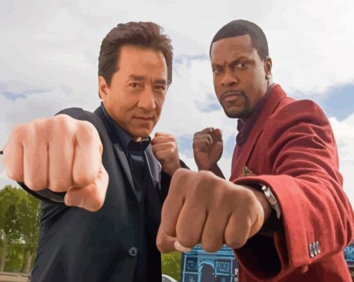 Rush Hour Carter And Lee Characters Paint By Numbers