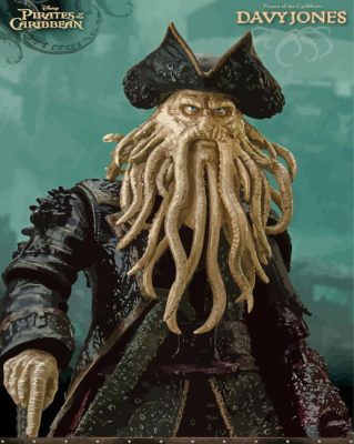 Scary Davy Jones Character Paint By Numbers