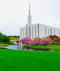 Seattle Temple In Washington Paint By Numbers