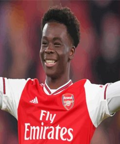 Smiling Bukayo Saka Footballer Paint By Number