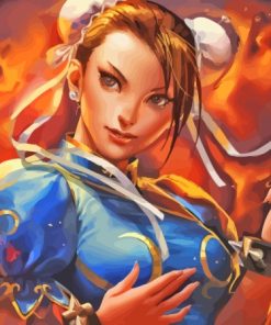 Street Fighter Chun Li Anime Paint By Number