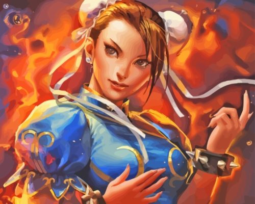 Street Fighter Chun Li Anime Paint By Number