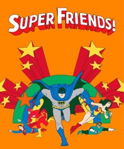 Super Friends Poster Painting By Numbers