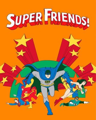 Super Friends Poster Painting By Numbers