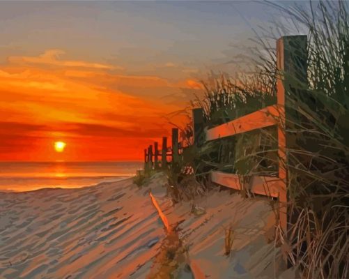 Virginia Beach At Sunset Paint By Numbers