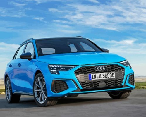 Audi A3 Blue Car Paint By Numbers