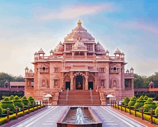 Akshardham Temple Paint By Number