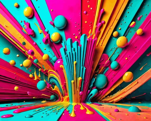 Abstract Colors Colorful Paint By Number