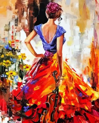 Abstract Woman In Dress Paint By Numbers