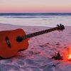 Acoustic Guitar Seaside Paint By Numbers