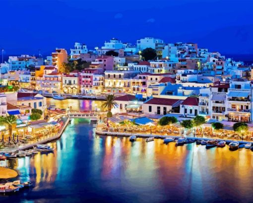 Agios Nikolaos Greece Paint By Numbers