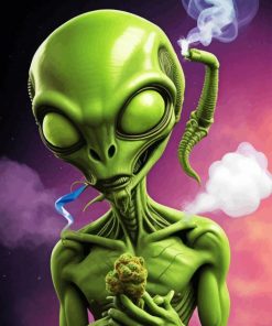 Alien Smoking Paint By Numbers