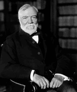 Monochrome Andrew Carnegie Paint By Number