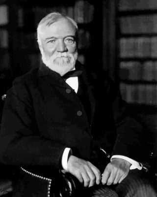 Monochrome Andrew Carnegie Paint By Number