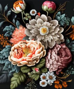 Antique Flowers Paint By Number