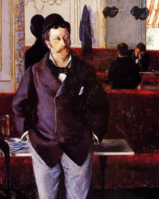 At The Cafe By Gustave Caillebotte Paint By Numbers