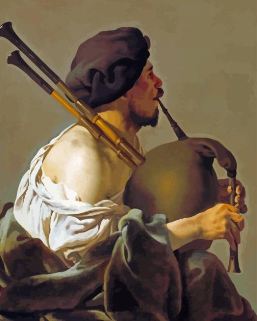 Bagpipe Man Paint By Number