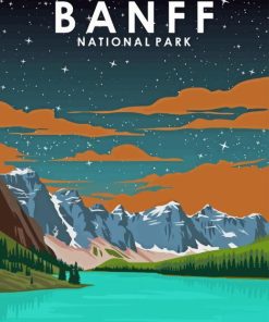 Banff National Park Canada Poster Paint By Number