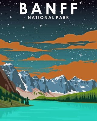 Banff National Park Canada Poster Paint By Number