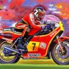 Barry Sheene Suzuki Paint By Numbers