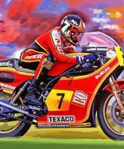 Barry Sheene Suzuki Paint By Numbers