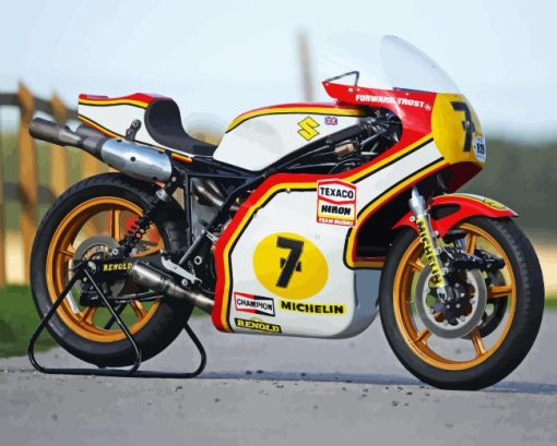 Barry Sheene Suzuki Paint By Number