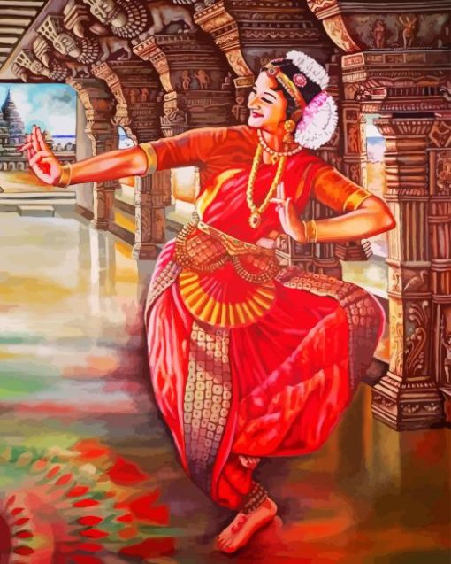 Bharatanatyam Dancer Paint By Number