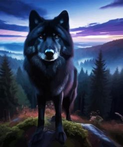 Black Wolf Paint By Number