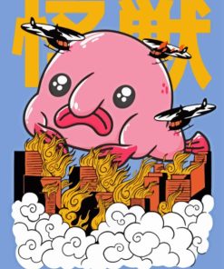 Blobfish Cartoon Poster Paint By Number