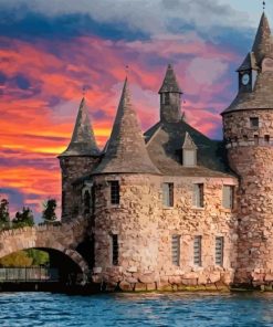 Boldt Castle At Sunset Paint By Numbers