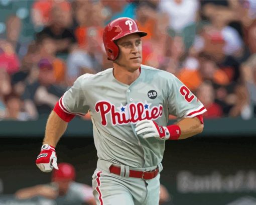 Chase Utley Baseball Player Paint By Numbers