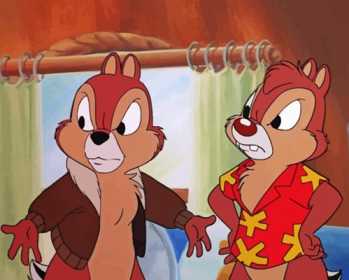 Chip And Dale Characters Paint By Number