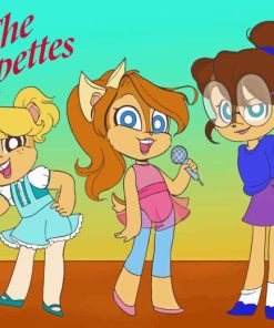 Chipettes Poster Paint By Number