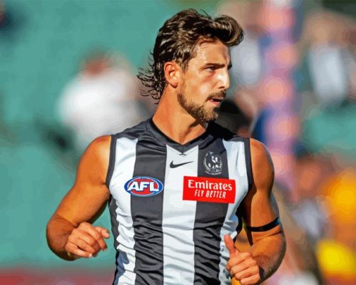 Collingwood Football Player Paint By Number