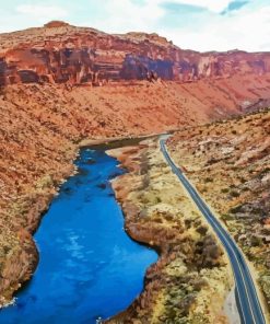 Colorado River Landscape Paint By Number