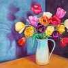 Colorful Tulips Vase Paint By Numbers