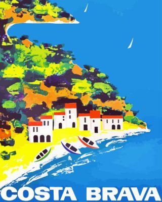 Costa Brava Poster Paint By Numbers